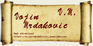 Vojin Mrdaković vizit kartica